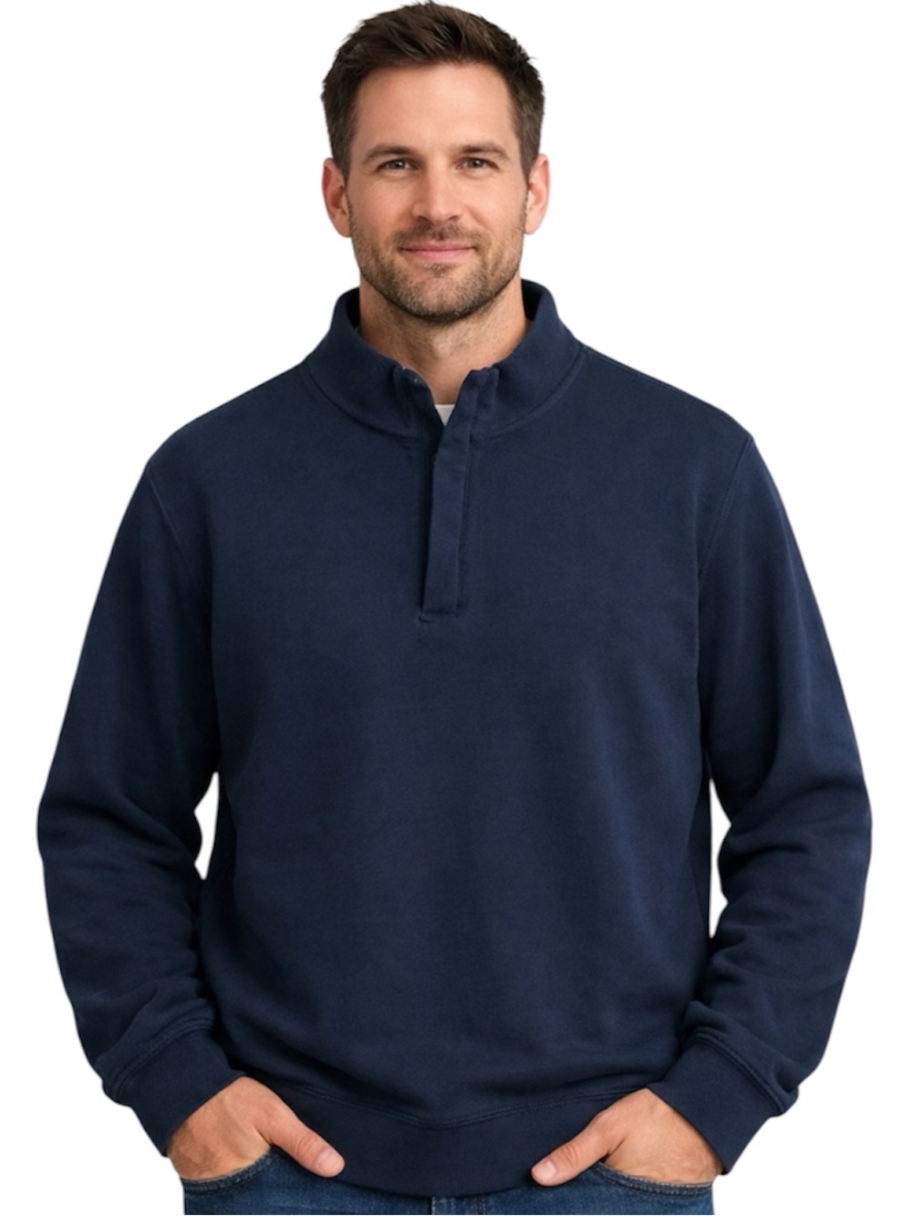 UNTUCKit Men's XXL Quarter Zip Pullover Casual Knit Navy Blue
AA